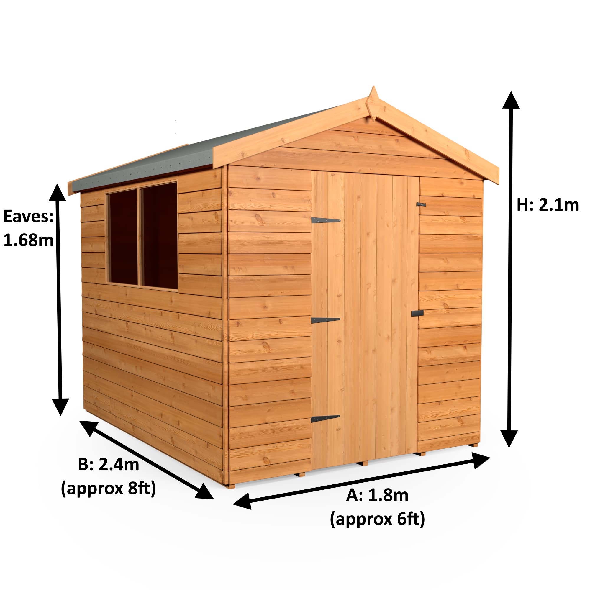 1.8x2.4 Cottage Overlap Apex (non 3D - Image 4